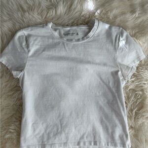 Abercrombie & Fitch Essential Baby Tee White Medium